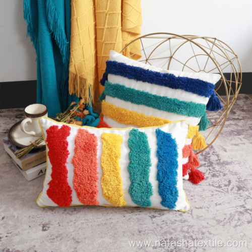 Amazon Tufted Rainbow Throw Pillow